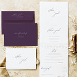 Modern Script Concertina Wedding Invitation - Hatton Collection, Elle Bee Design