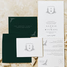 Traditional Crest Concertina Wedding Invitation - Henley Collection, Elle Bee Design