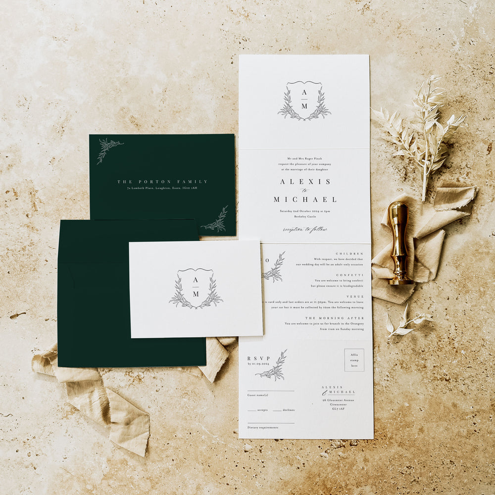 Henley - Concertina Wedding Invitation