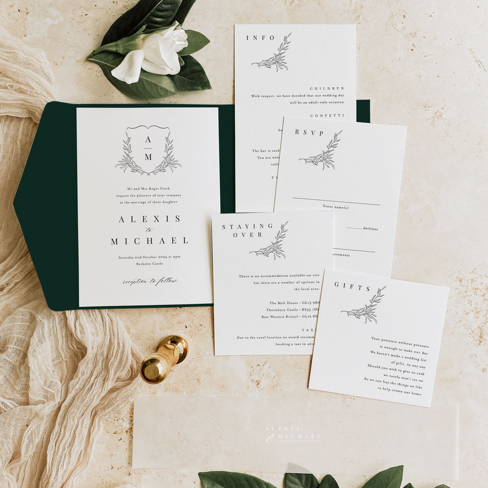 Henley - Pocketfold Wedding Invitation