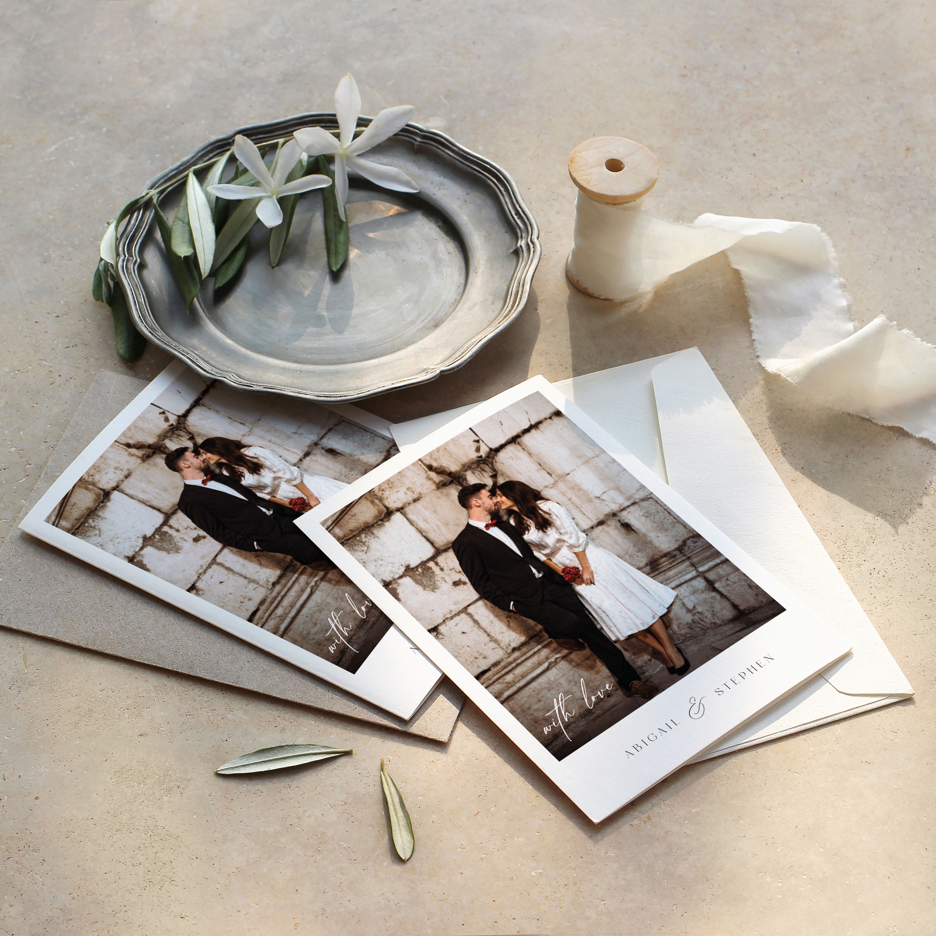 Elegant Wedding Photo Thank You Card - Highbury Collection, Elle Bee Design