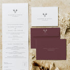 Modern Stag Head All in One Concertina Wedding Invitation - Highgate Collection, Elle Bee Design