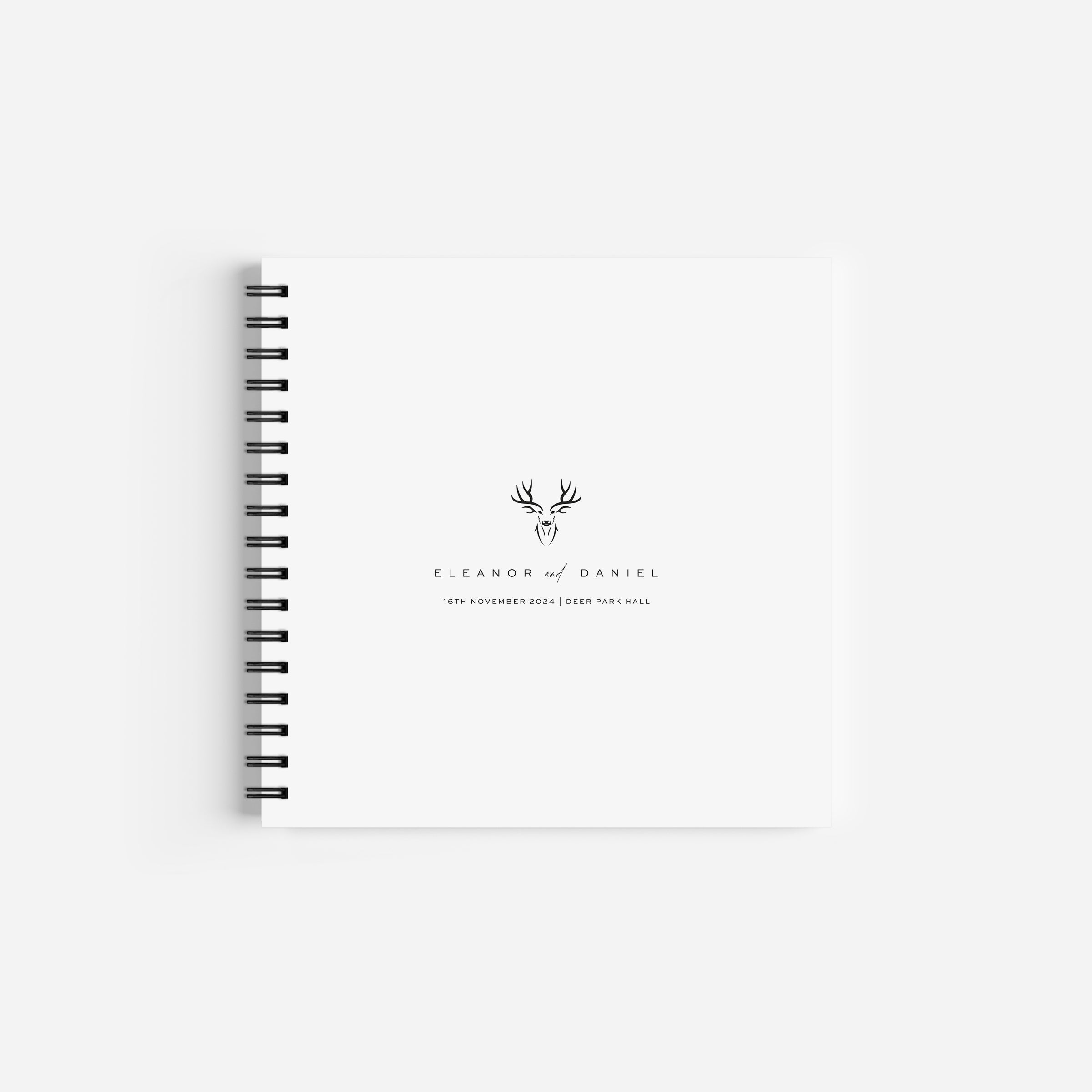 Modern Stag Head Wedding Guest Book - Highgate Collection, Elle Bee Design