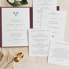 Modern Stag Head Pocketfold Wedding Invitation Suite - Highgate Collection, Elle Bee Design