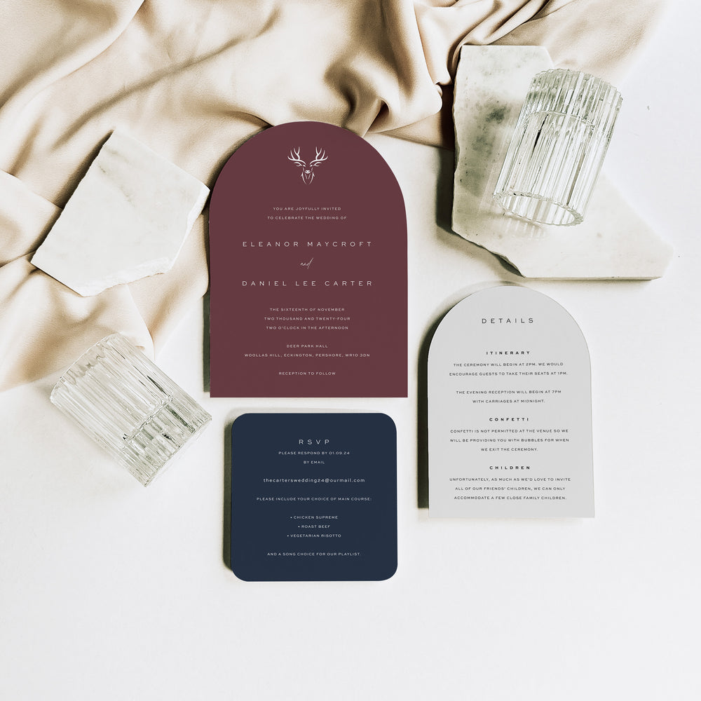 Highgate - Shaped Invitation Suite