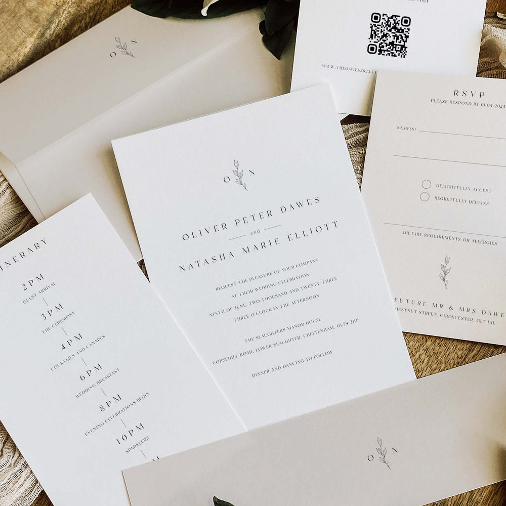 Monogram Wedding Invitation Suite - Holland Park Collection, Elle Bee Design