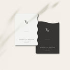 Wavy Modern Monochrome Save the Date Cards - Hoxton Collection, Elle Bee Design