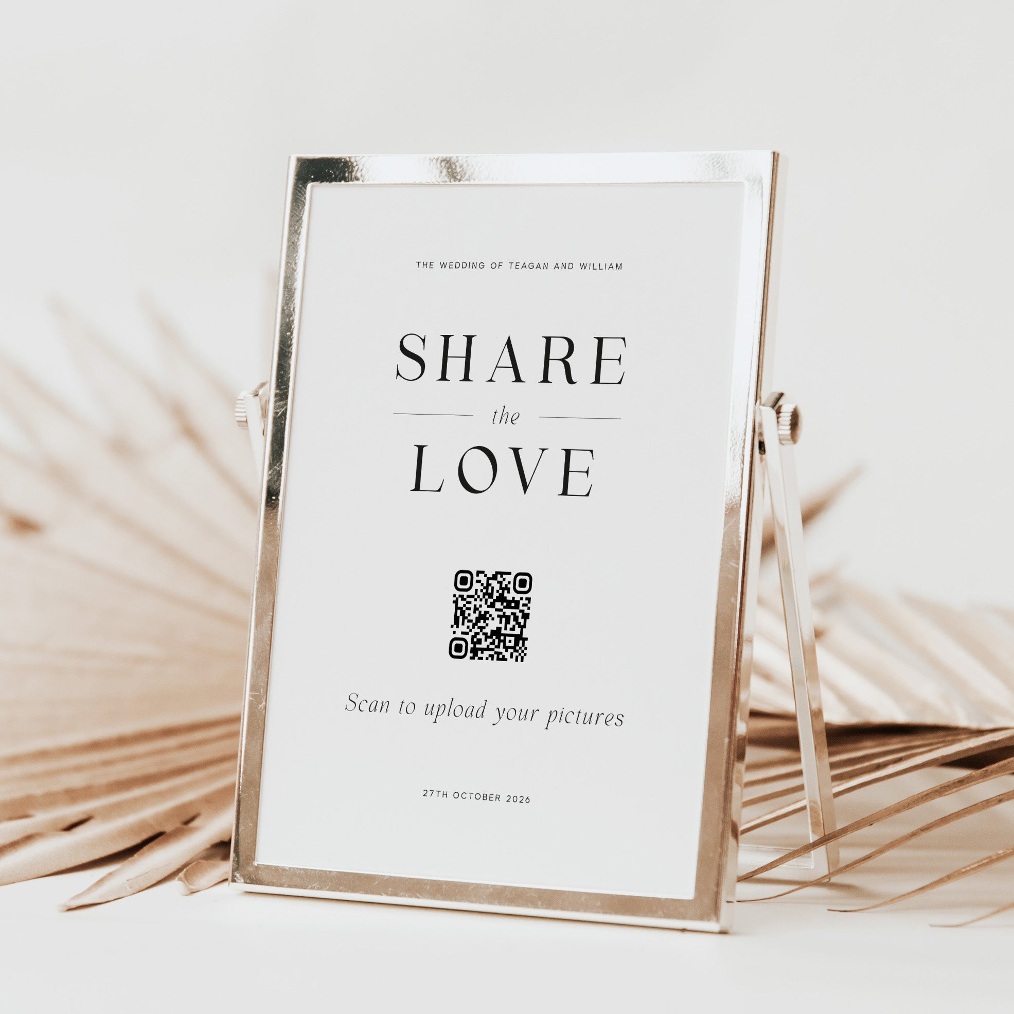 Share the Love Sign with QR Code Wedding Sign