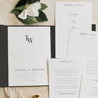 Modern Monogram Pocketfold Wedding Invitation - Hoxton Collection, Elle Bee Design