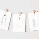 Elegant Wedding Table Plan Cards - Hoxton Collection, Elle Bee Design