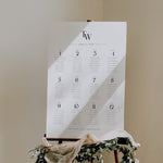 Modern Monogram Wedding Seating Plan - Hoxton Collection, Elle Bee Design