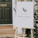 Monogram Wedding Welcome Sign - Hoxton Collection, Elle Bee Design