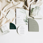 Classic Botanical Shaped Wedding Invitation Suite - Hyde Park Collection, Elle Bee Design