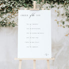 Modern Botanical Order of the Day Sign for Wedding - Hyde Park Collection, Elle Bee Design