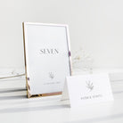 Simple Botanical Wedding Table Number - Hyde Park Collection, Elle Bee Design