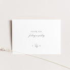 Simple Botanical Monogram Wedding Thank You Card - Hyde Park Collection, Elle Bee Design