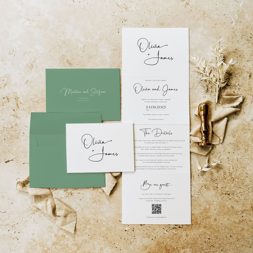 Islington - Concertina Wedding Invitation