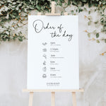 Modern Wedding Order of the Day Sign - Islington Collection, Elle Bee Design