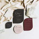 Modern Shaped Wedding Invitation Suite - Islington Collection, Elle Bee Design