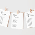 Modern Wedding Seating Plan Cards - Islington Collection, Elle Bee Design