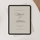 Traditional Calligraphy Digital Save the Date in Mist Grey - Kensington Collection