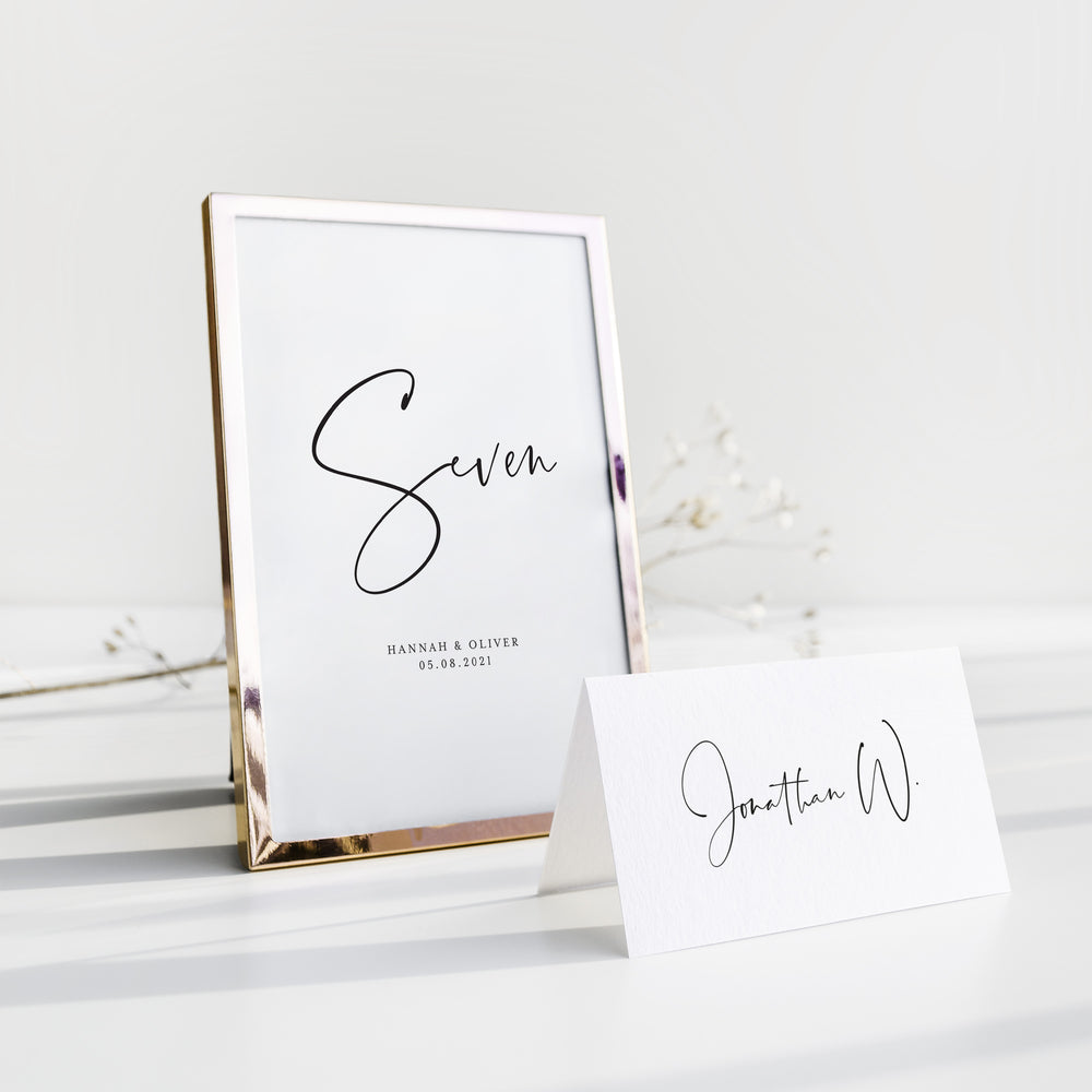 Modern Wedding Table Number and Place Card - Kilburn Collection, Elle Bee Design