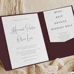 Modern Pocketfold Wedding Invitation Suite - Kilburn Collection, Elle Bee Design