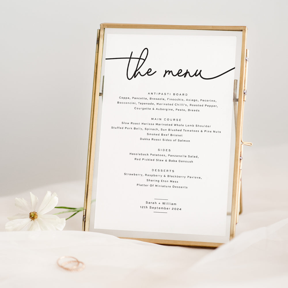 Food Menu - Personalised