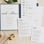 Simple Modern Pocketfold Wedding Invitation Suite - King's Road Collection, Elle Bee Design