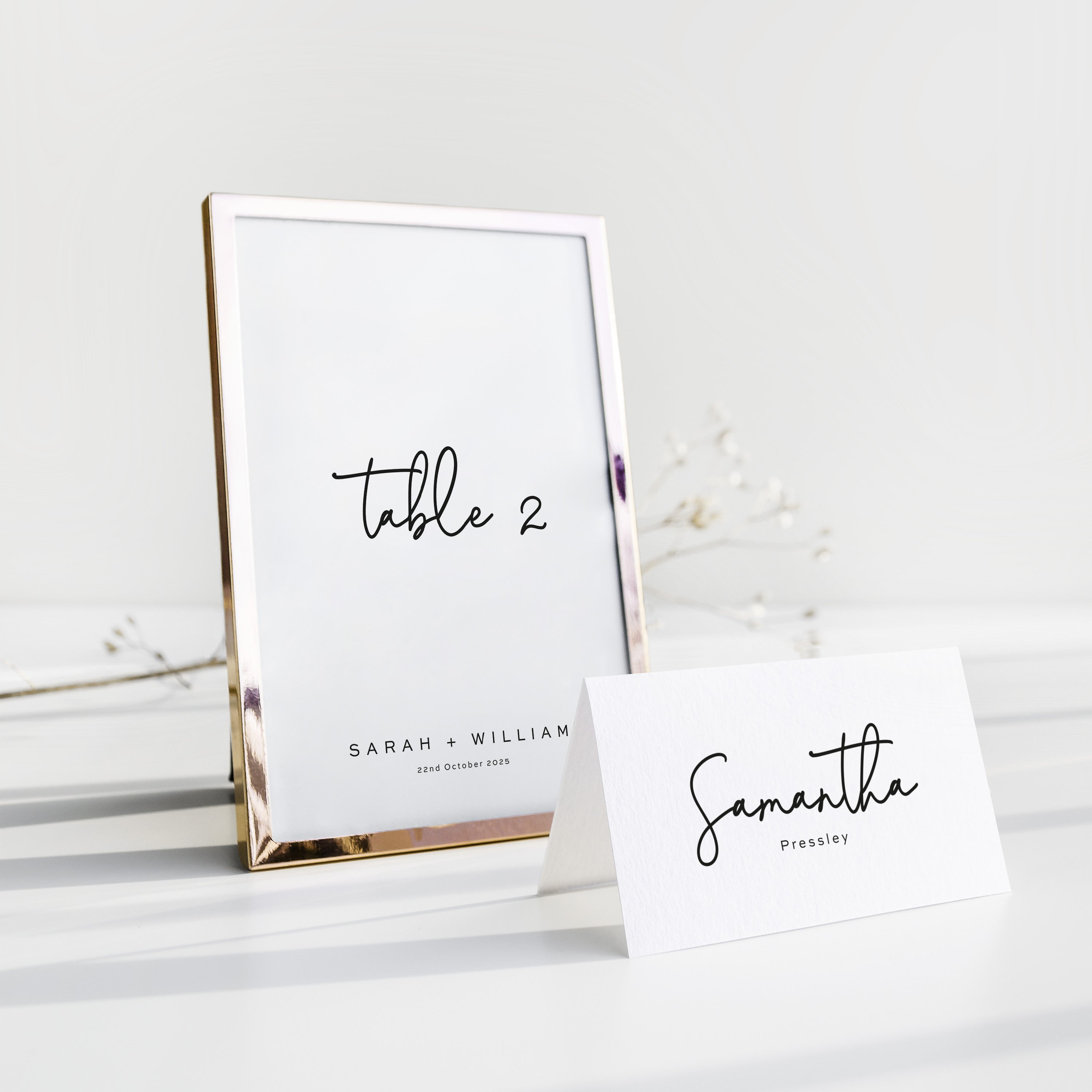 Simple Modern Wedding Table Numbers - King's Road Collection, Elle Bee Design