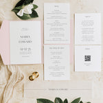 Blush Pink Pocketfold Wedding Invitation Suite - Knightsbridge Collection, Elle Bee Design