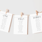 Modern Wedding Seating Plan Cards - Knightsbridge Collection, Elle Bee Design