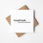 Good luck on your new adventure, new job card