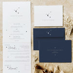 Celestial Moon and Stars Concertina Wedding Invitation - Lunar Collection, Elle Bee Design
