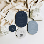 Celestial Shaped Wedding Invitation Suite - Lunar Collection, Elle Bee Design