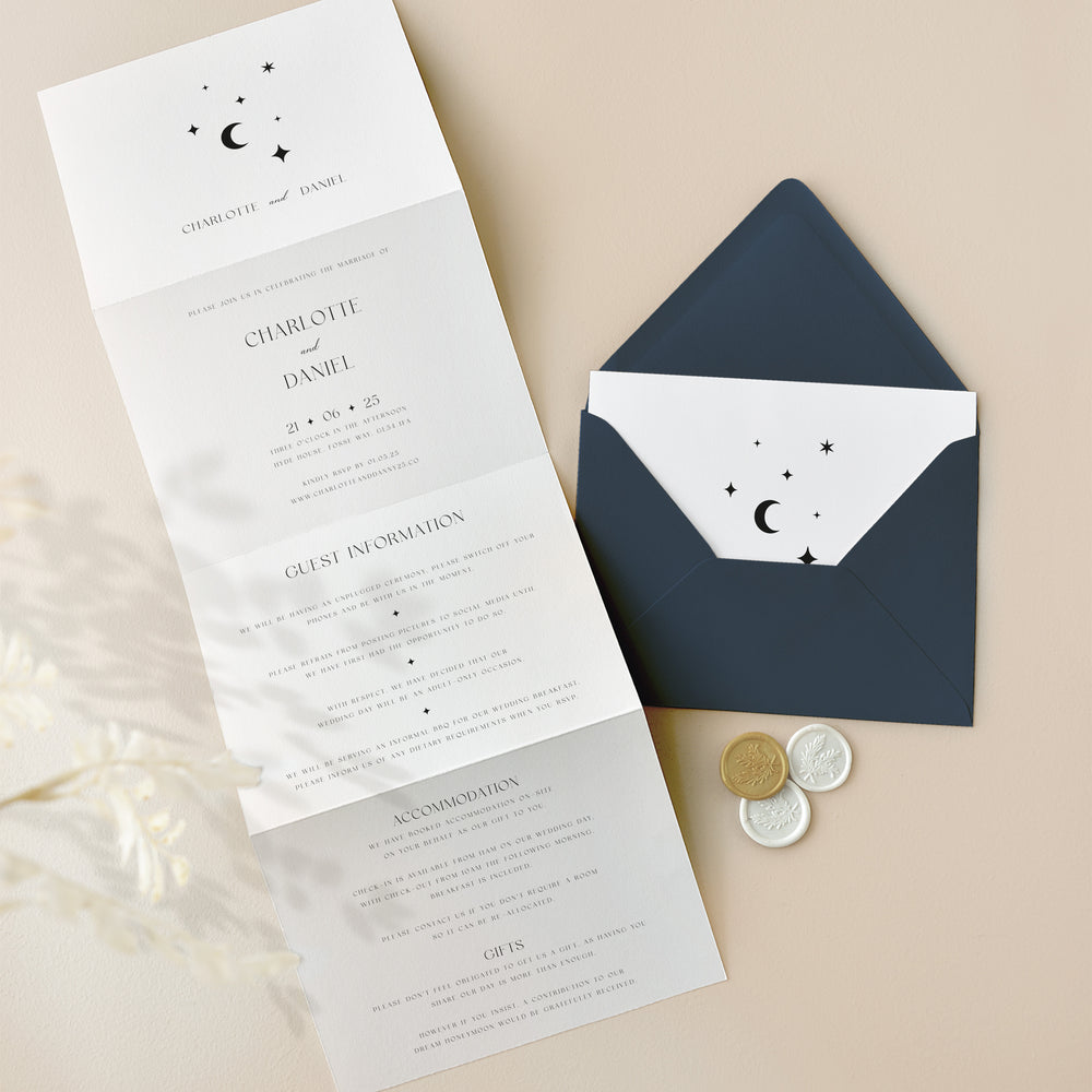 Lunar - Concertina Wedding Invitation