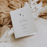 Modern Celestial Wedding Order of Service Booklet - Lunar Collection, Elle Bee Design