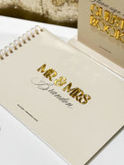 Champagne Guest Book made from acrylic with 3d lettering in gold