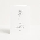 Greeting card with rose artwork and 'happy mother's day' text on a white background