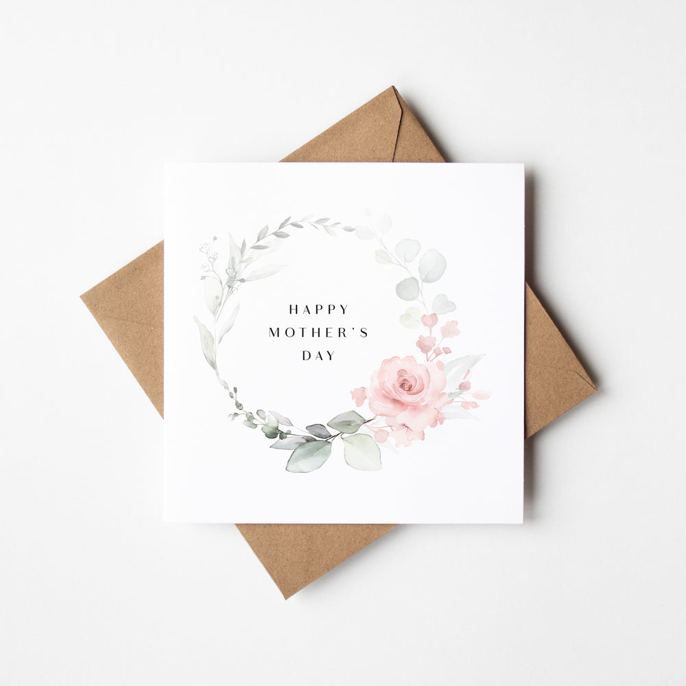 Floral Wreath Mother's Day Card (MDC007)