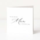 Greeting card with "for my amazing mum on mother's day' text on a white background