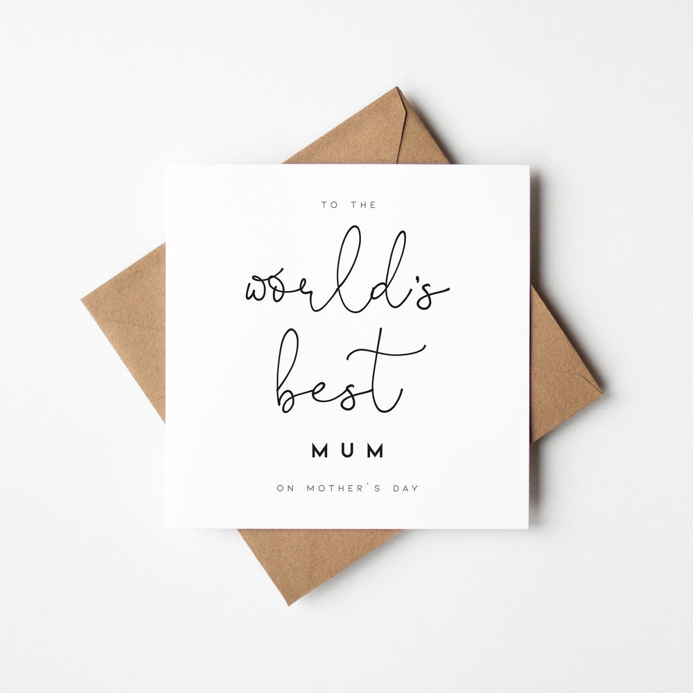 World's Best Mum Cute Mother's Day Card