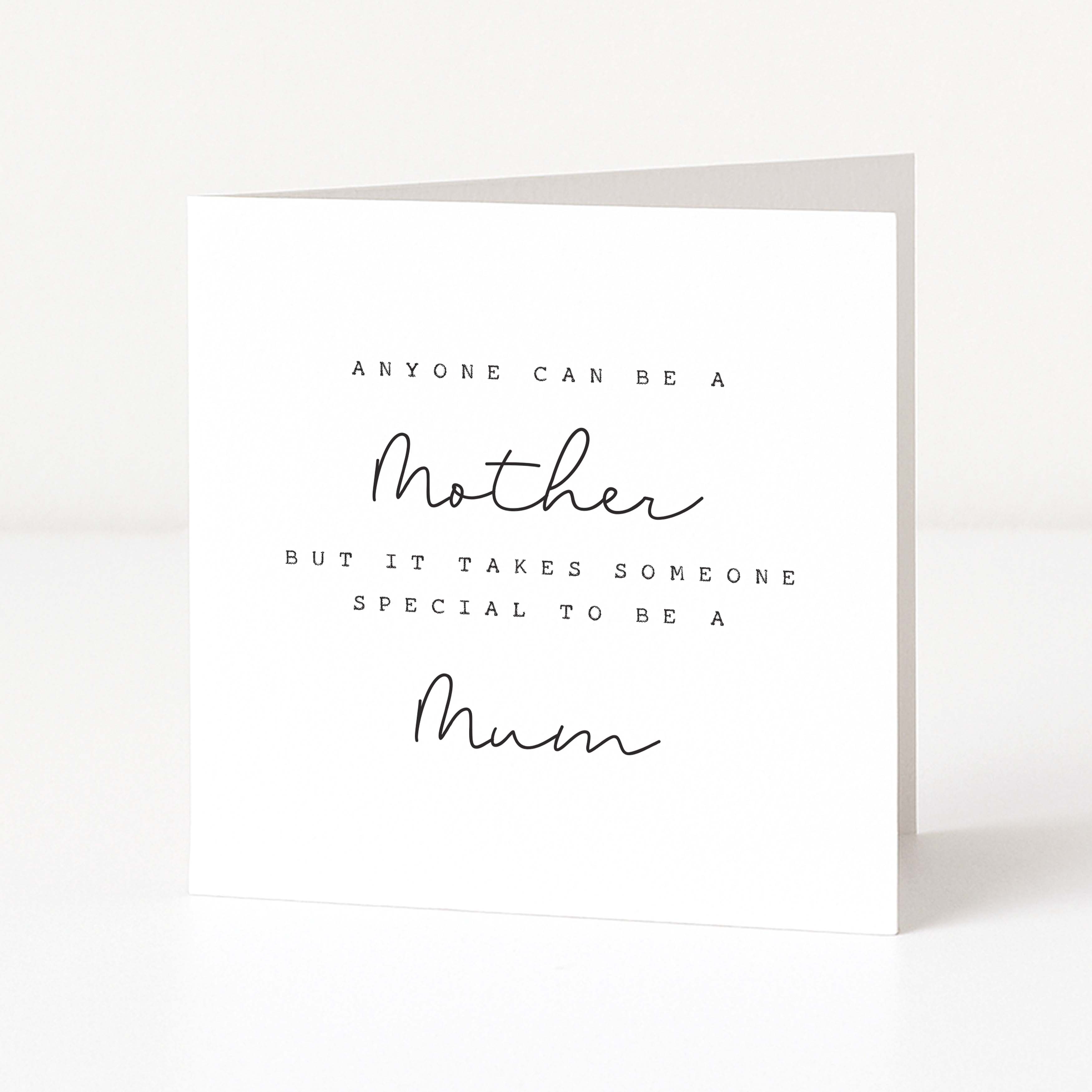 Mother's day greeting card with sweet sentiment text