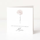 Greeting card with floral artwork and happy mother's day to my amazing mum text on a white background