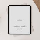 Modern and Simple Paperless Save the Date in Pristine White - Manor Park Collection