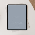 Modern and Simple Paperless Save the Date in Steel Blue - Manor Park Collection