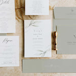 Botanical Sage Wedding Invitation Suite - Mansion House Collection, Elle Bee Design