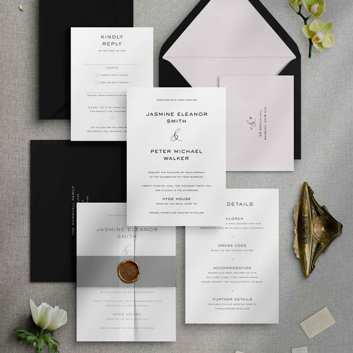 Letterpress Invitations - Mayfair Collection | Elle Bee Design – Elle ...