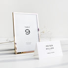 Modern Wedding Table Number with Tent Fold Place Card