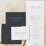 Modern Bold Concertina Wedding Invitation - Mayfair Collection, Elle Bee Design